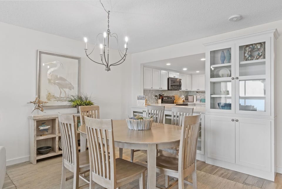 Dining table with seating for six