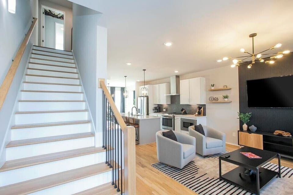 Walk in from the front door into the open concept living area