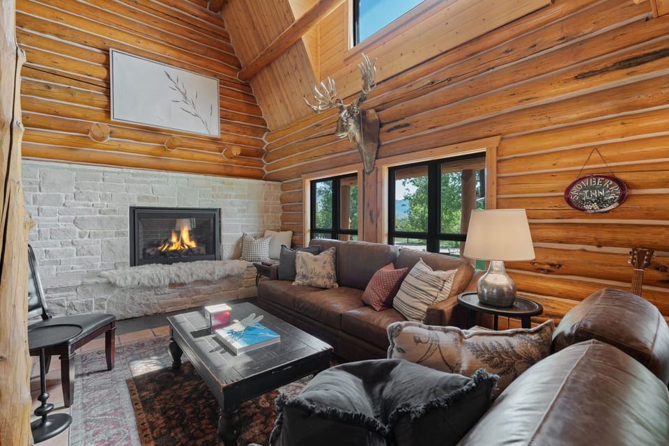 Main Level - Living Room with Fireplace