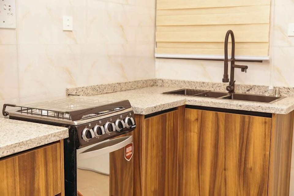 Family Apartment, Balcony, City View | Private kitchen | Fridge, microwave, oven, stovetop