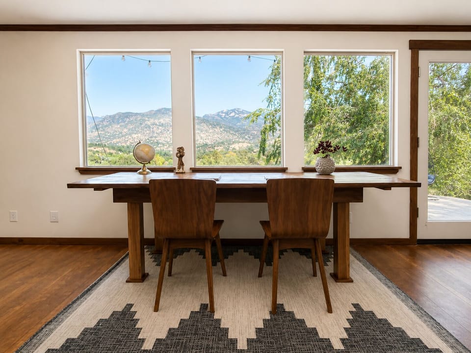 Every window frames nature. No urban noise, no neighboring rooftops