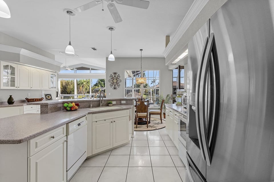 Kitchen island perfect for prepping a meal