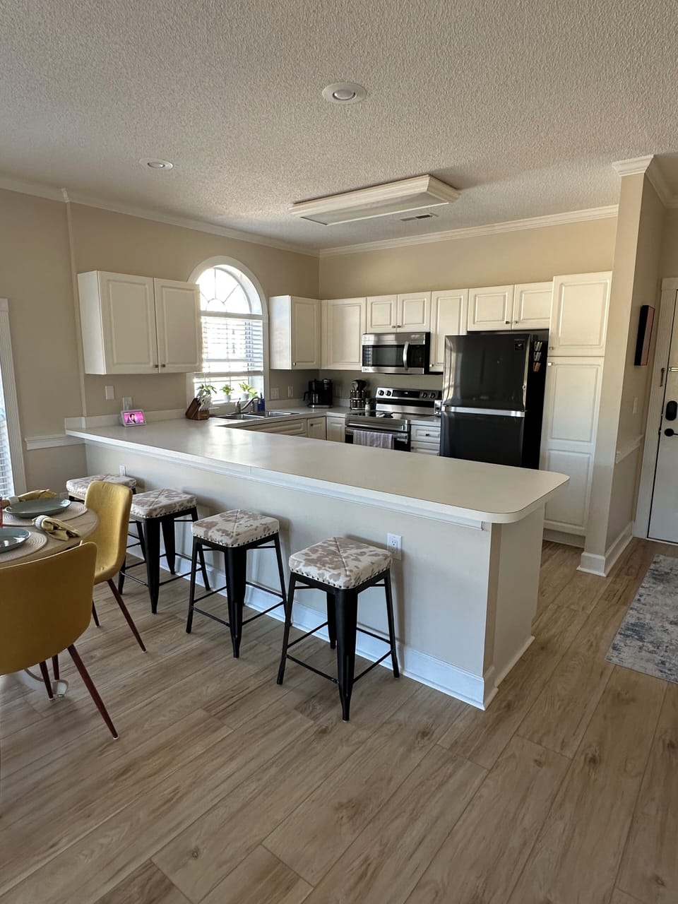 Island seating for extra dining space