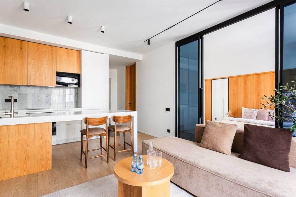 1 bedroom, blackout drapes, soundproofing, iron/ironing board