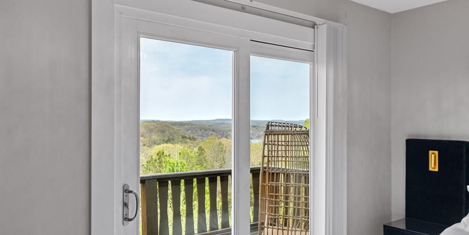 Beautiful views from upper level bedroom.