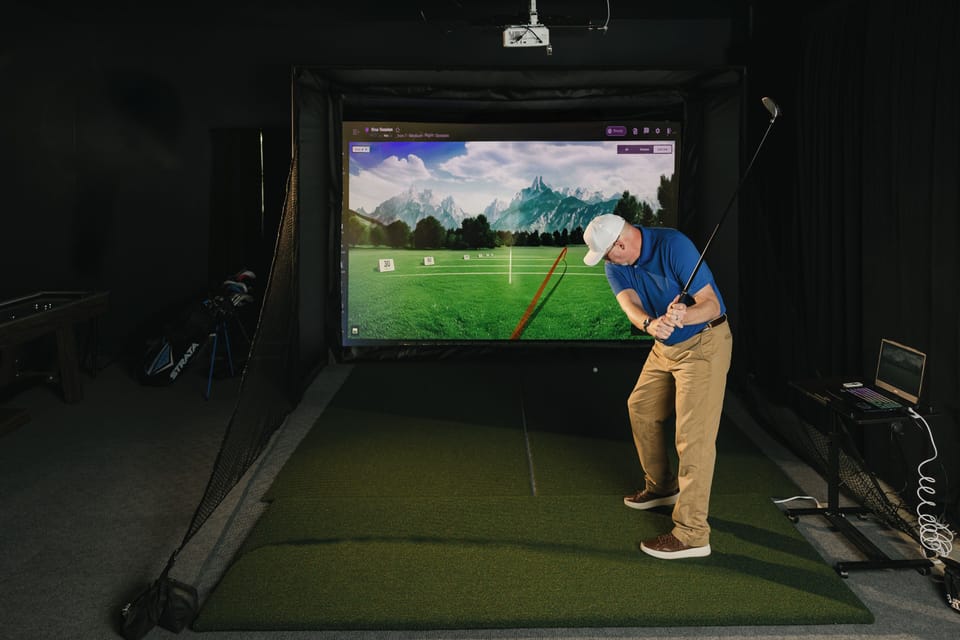 Tee off in a golf simulator with realistic play for all skill levels.
