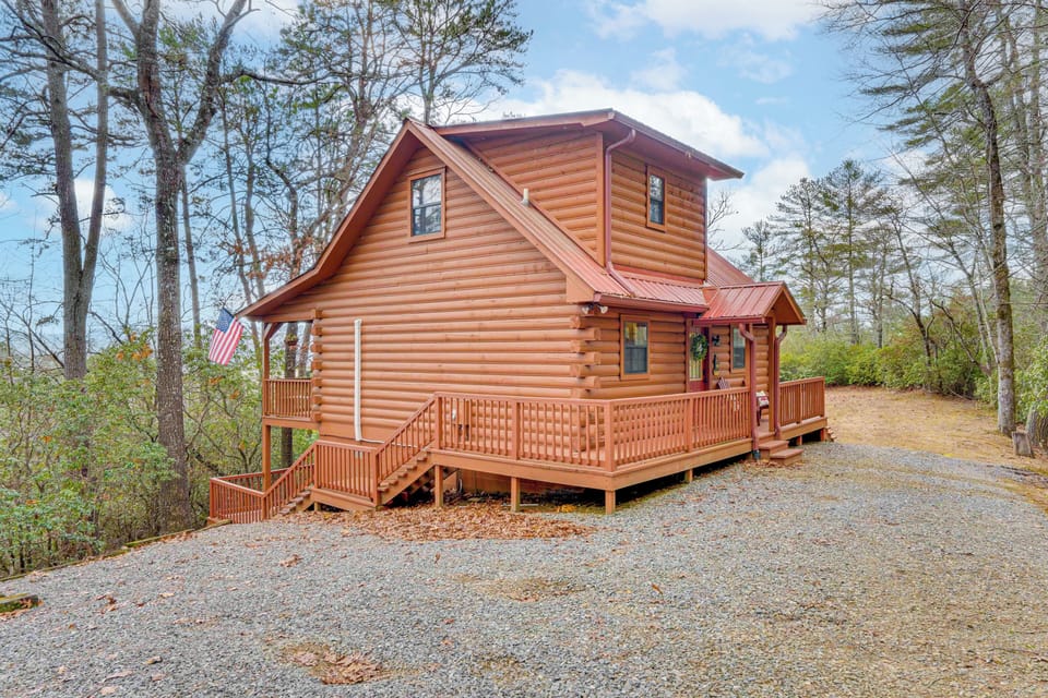 Property Exterior | 2-Story Cabin | Expansive Mountain Views