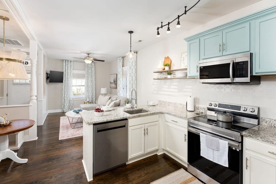 Fully stocked kitchen ready for everything from quick breakfasts to memorable group dinners.