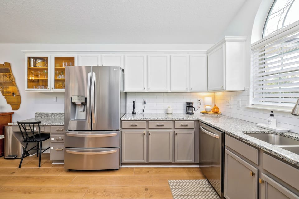 Fully equipped kitchen with modern appliances