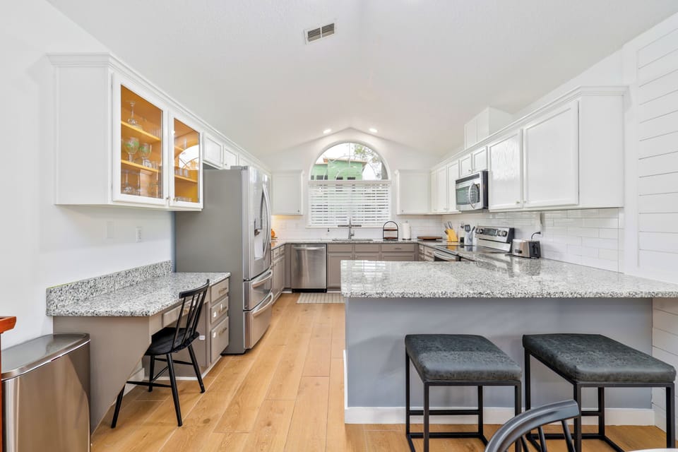 Bright kitchen with plenty of counter space