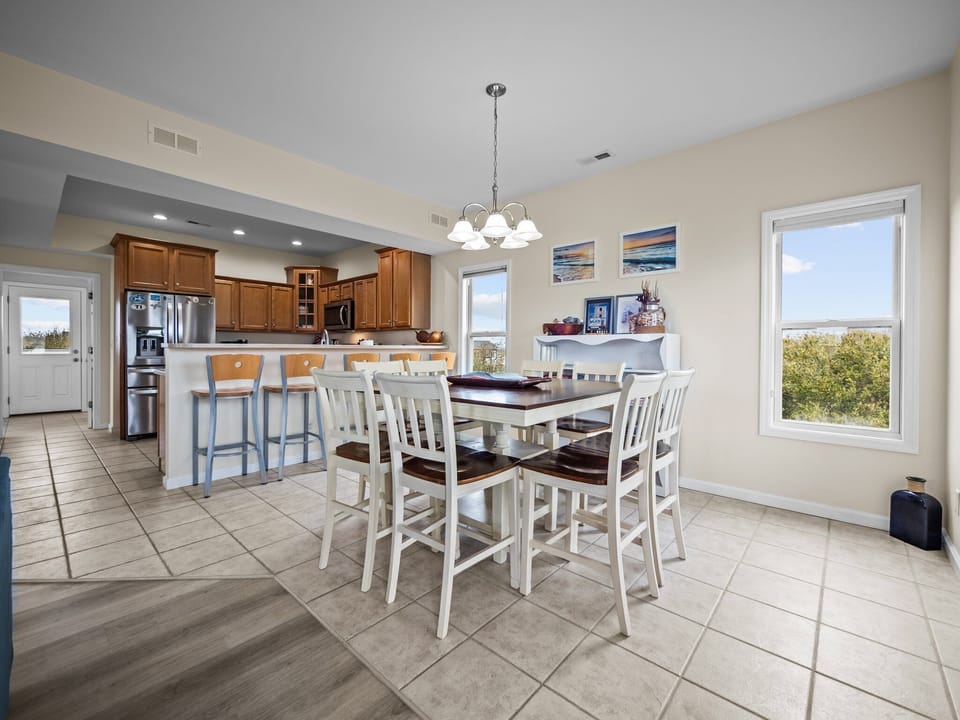 3rd Floor dining room view, open to the kitchen!