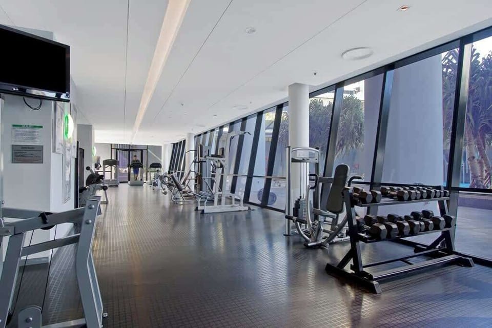 Communal gym on level 4 of the North Tower. Open 6am - 10:30pm.