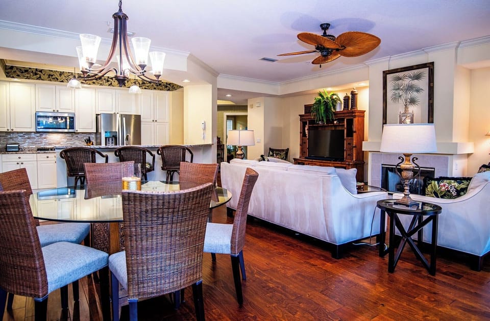 From Dining Area to Kitchen and Living Area