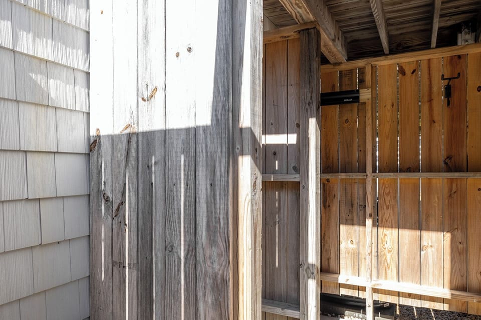 Enclosed Outside Shower