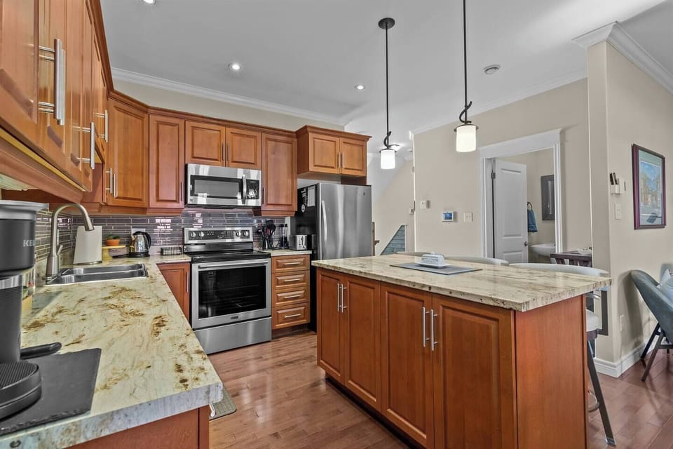 A fully equipped kitchen with everything you need for preparing meals during your stay.