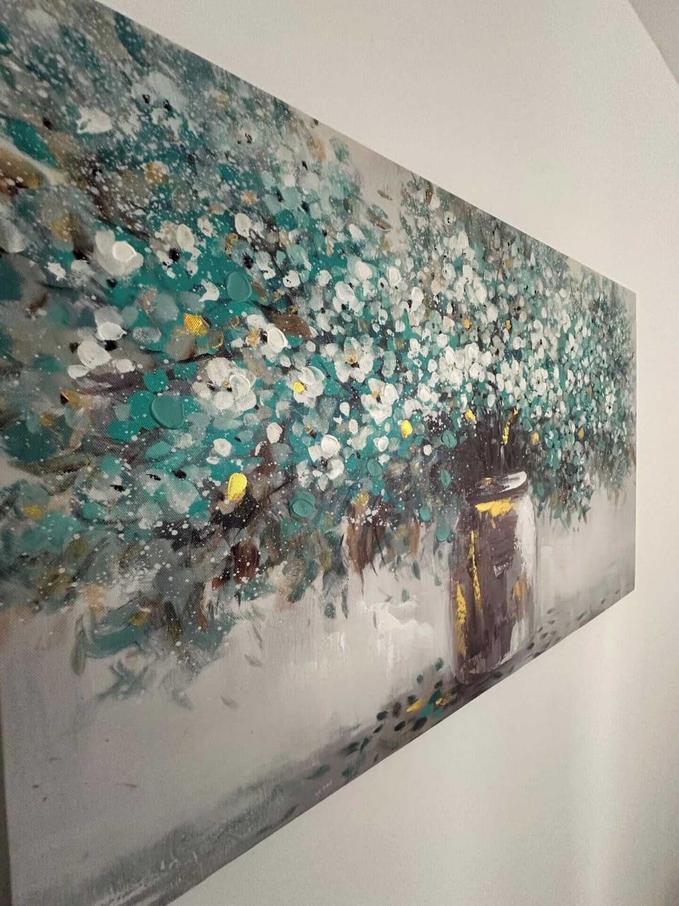 A masterpiece that breathes life into the walls—lush textures, vibrant hues, and a touch of gold, creating an atmosphere of elegance and serenity.