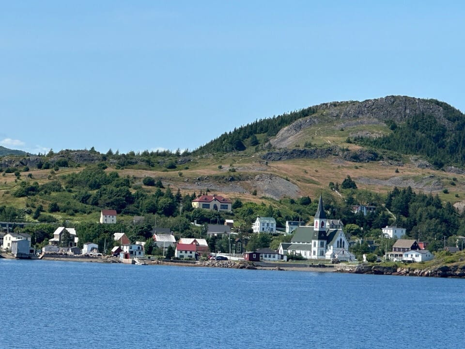 Our Schoolhouse from across the bay. 