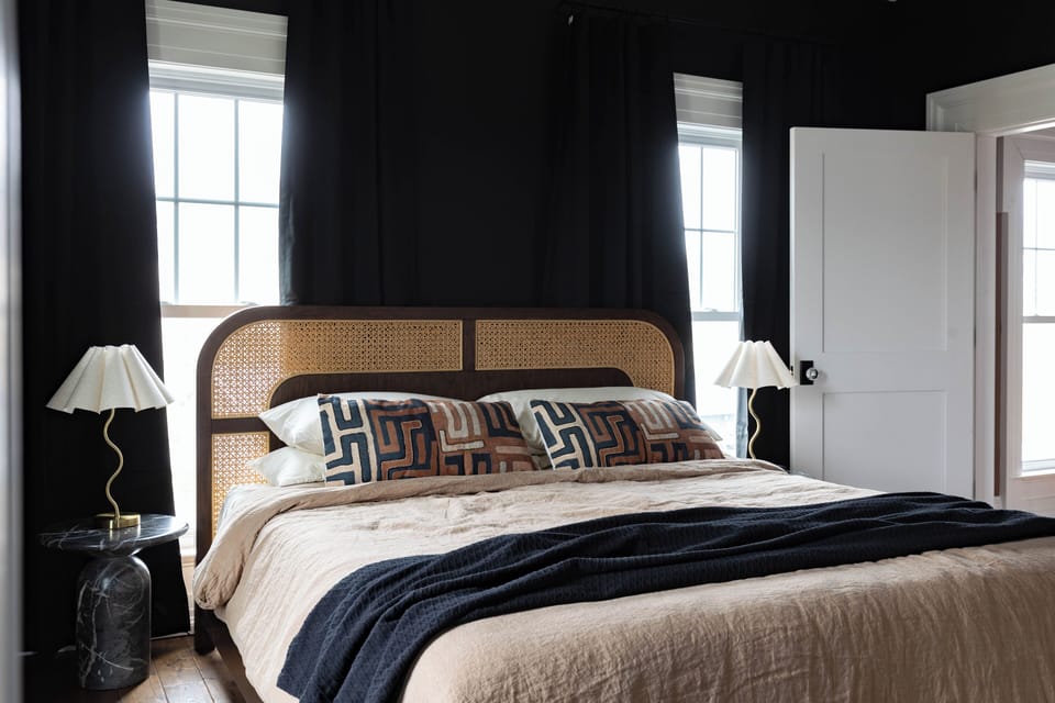 You won't want to leave the king bed - organic cotton sheets & plush mattress!  
