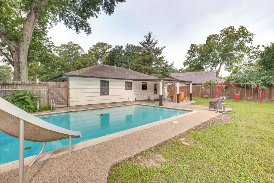 Fenced Backyard | Private Outdoor Pool (Not Heated, Depth 3'-8')
