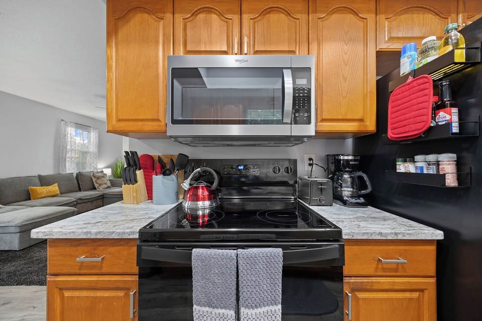 Fully stocked kitchen
