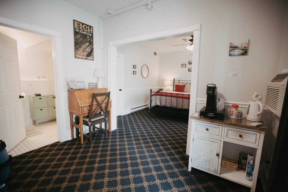 Clark Fork Suite #1- A thoughtfully appointed room with a private bath, in-room coffee station, and classic Montana character throughout