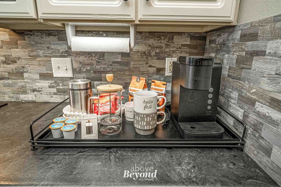 In-room coffee station with convenient extras to help guests feel welcomed and at home during their stay. An extra touch that go "Above and Beyond"