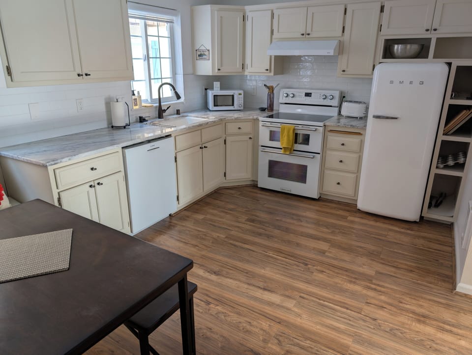 Fully stocked and gourmet kitchen available for use.