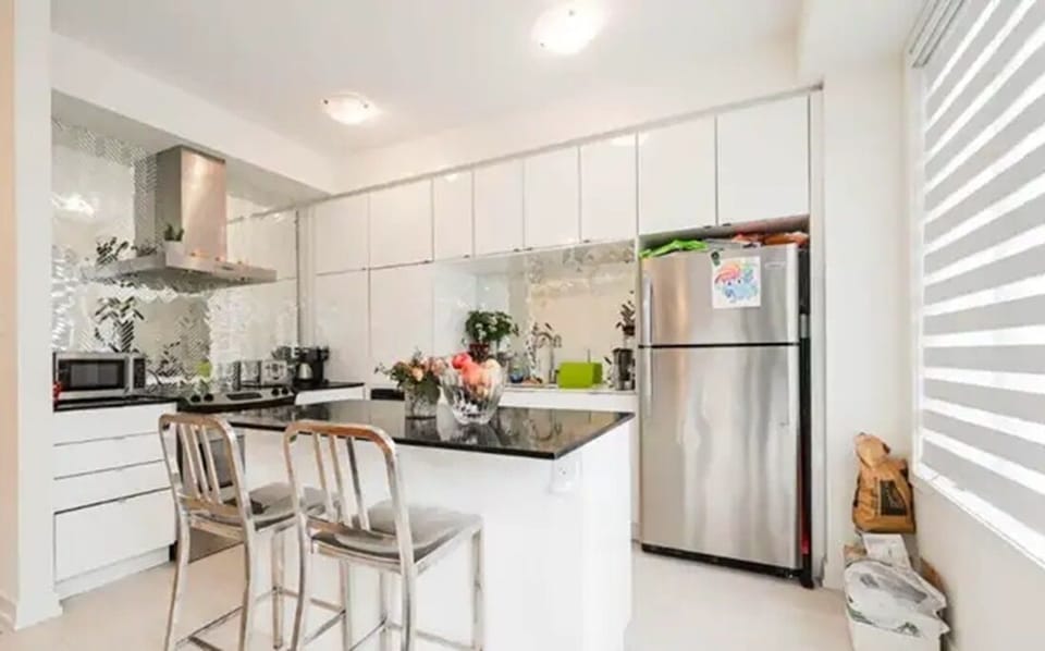 stainless steel fridge