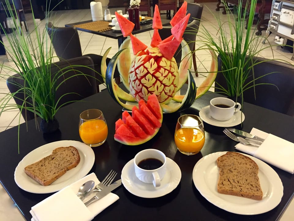 Daily buffet breakfast for a fee