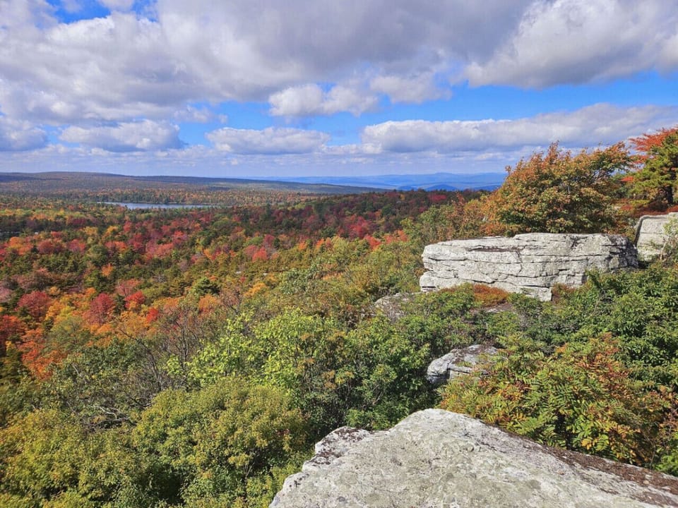 Enjoy taking a fall hike at Sam`s Point, only 1 mile away.