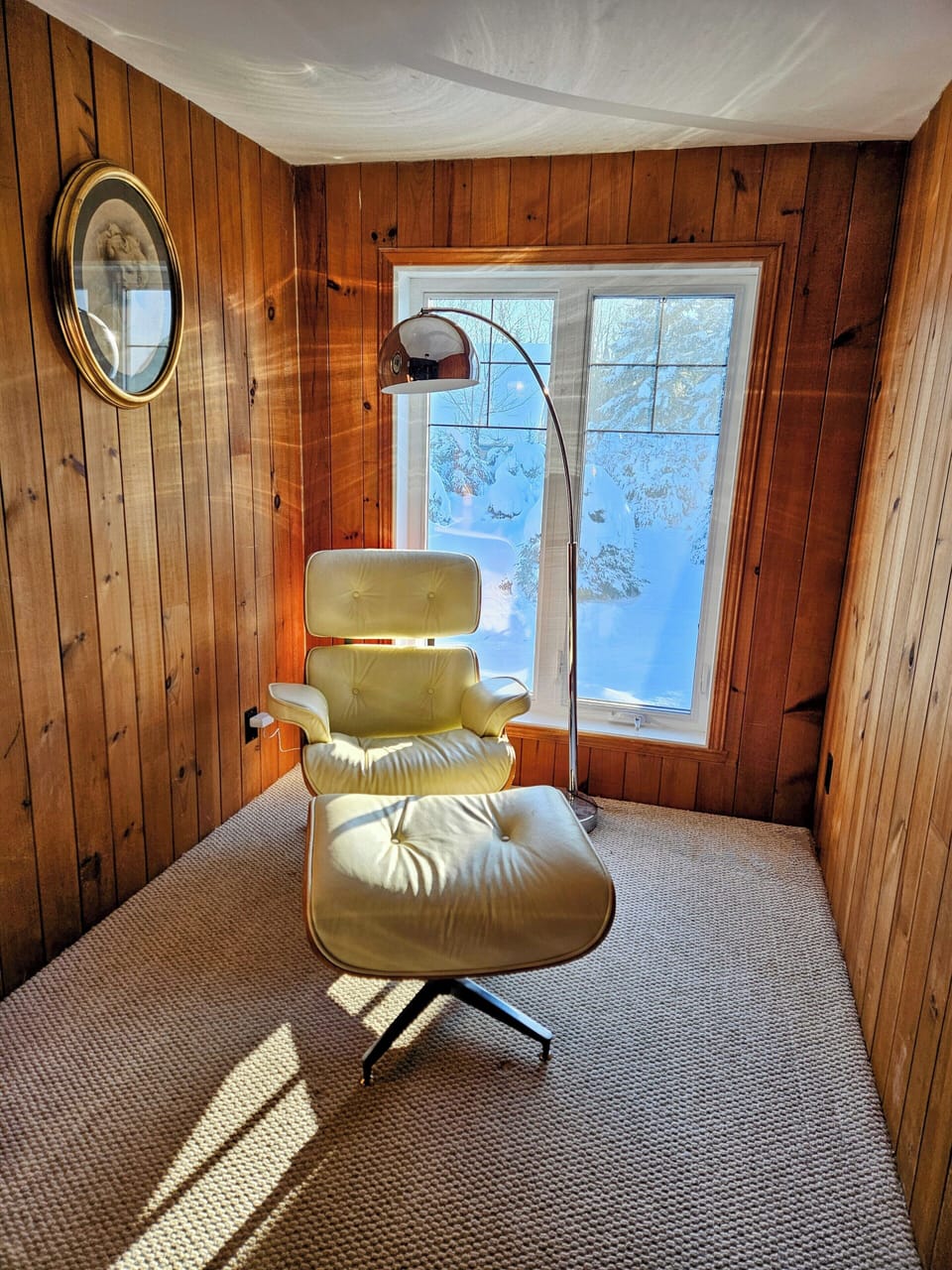 Reading room over looking dining room