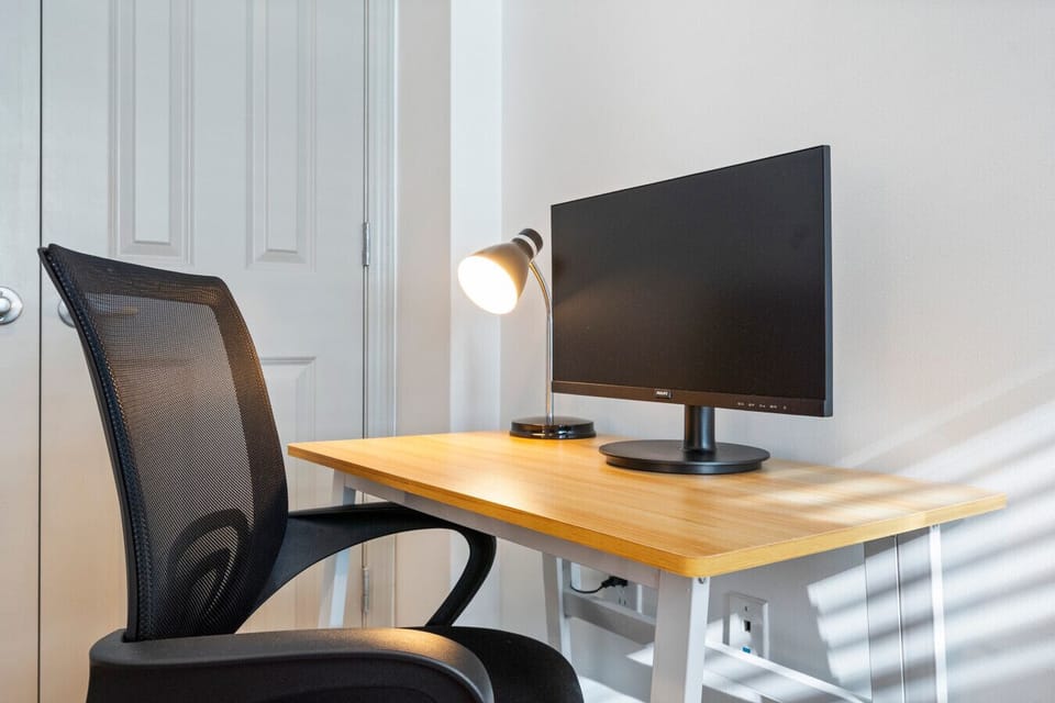 Desk workstation perfect for professionals working from home!