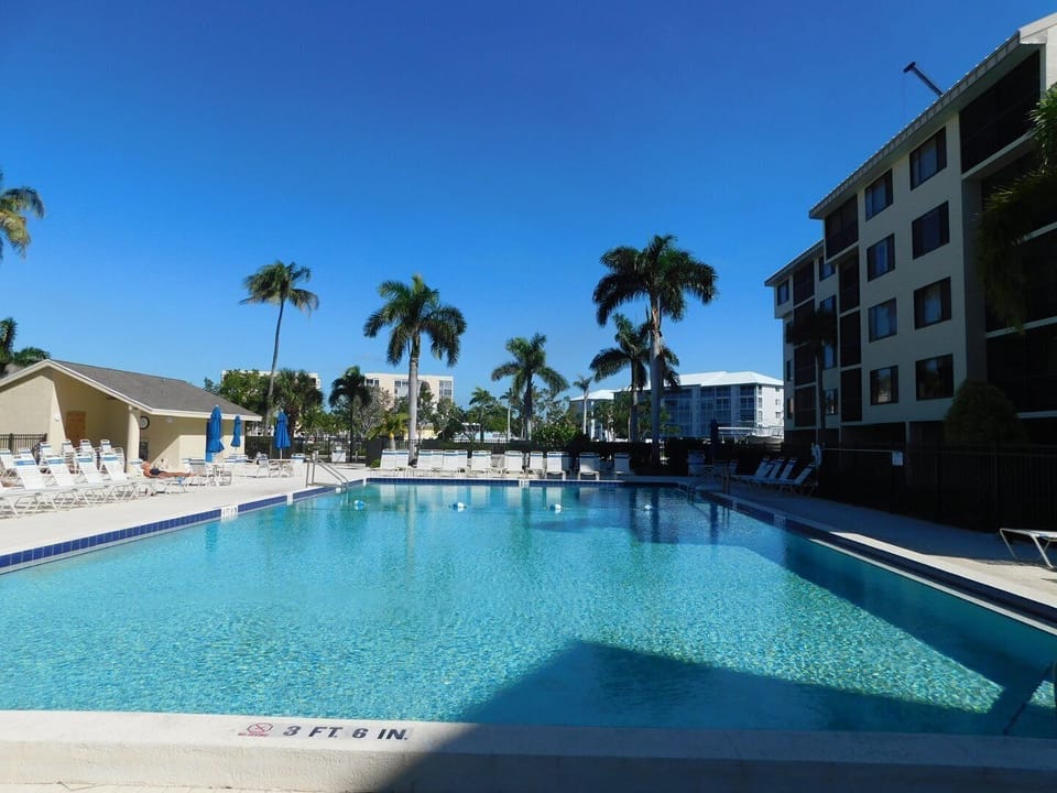 resort style pool with cabana