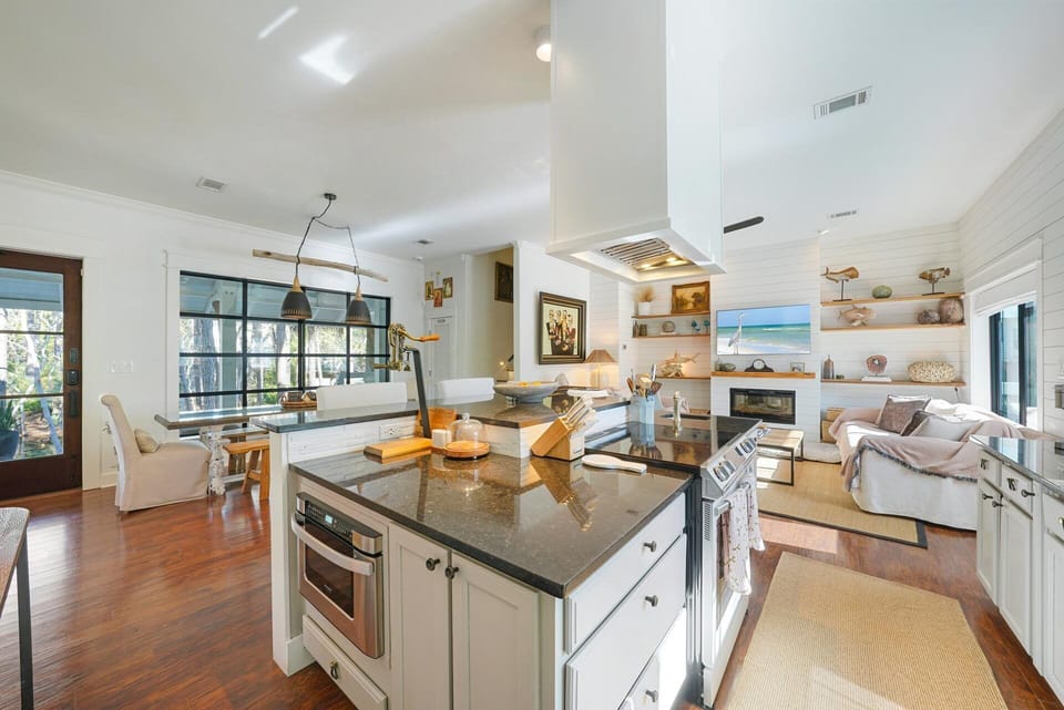 Deep Blue - Santa Rosa Beach - Open Concept Living Room, Kitchen & Dining Room