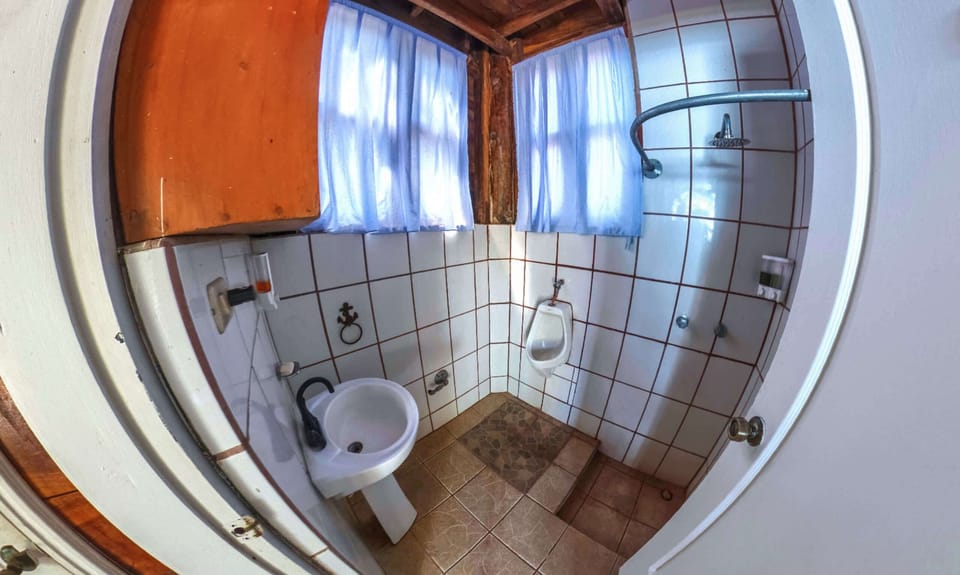 Main House Bathroom - Available to you.  Hot Water and heated showers.
