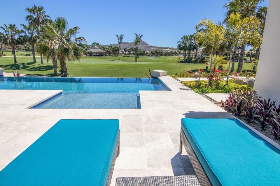 Lounging by the pool