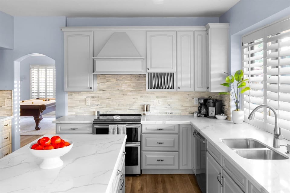 Our fully stocked kitchen