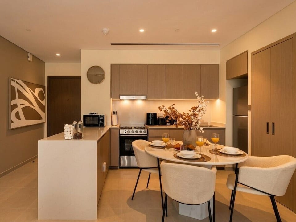 Kitchen with Gas Stove Dining Table