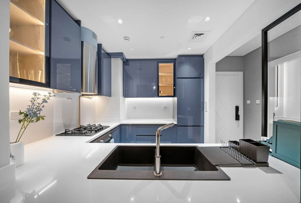 Sleek Kitchen: Modern design with elegant finishes and all essentials for culinary adventures!