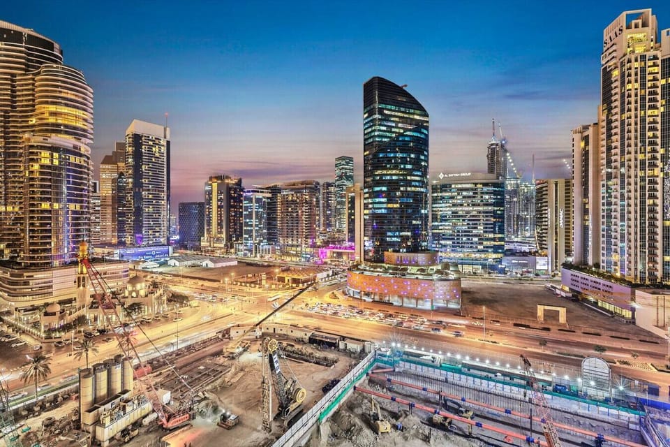 Stunning City View: Experience the vibrant pulse of Dubai`s skyline from your balcony!