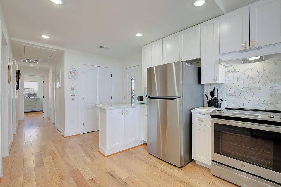 Upscale and cozy open kitchen area