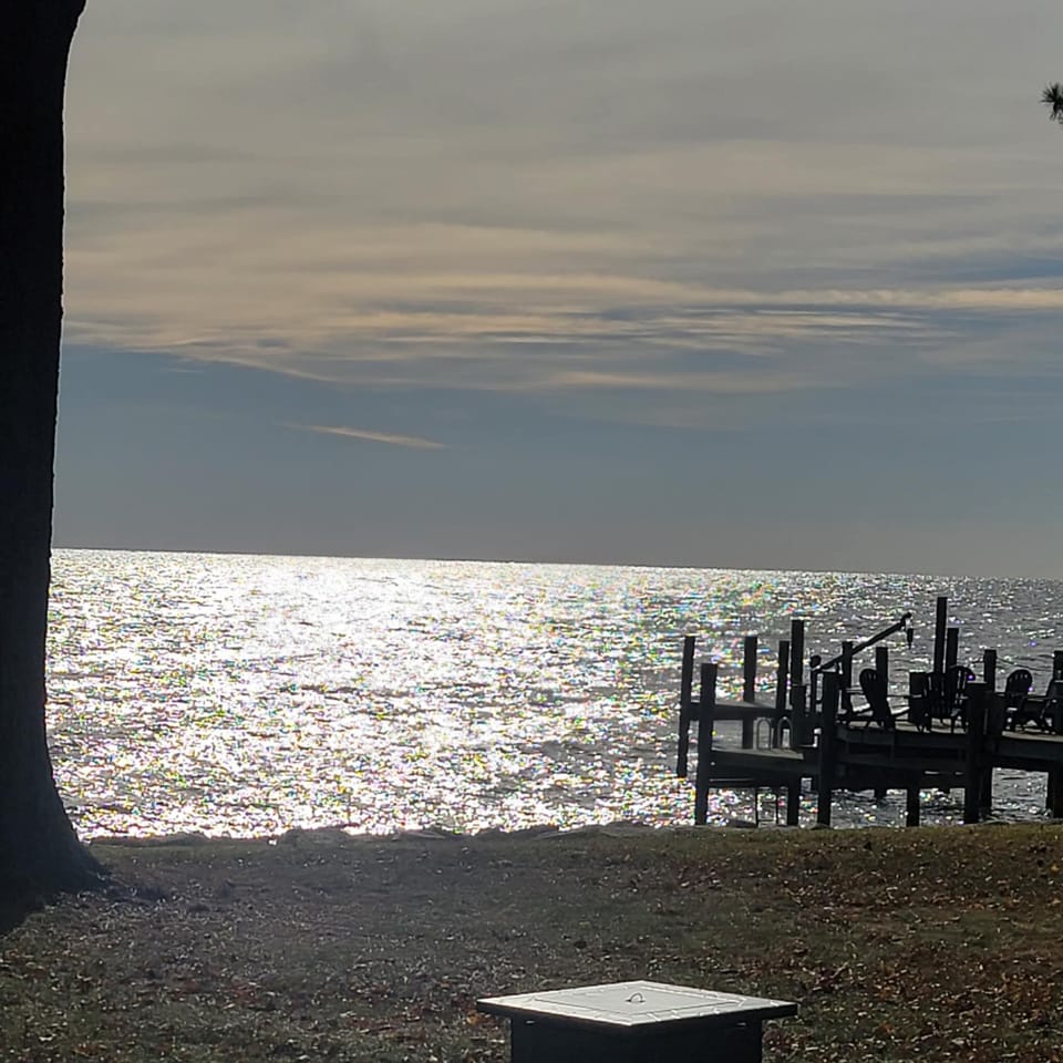 Sunset views (the dock is not a part of our property)