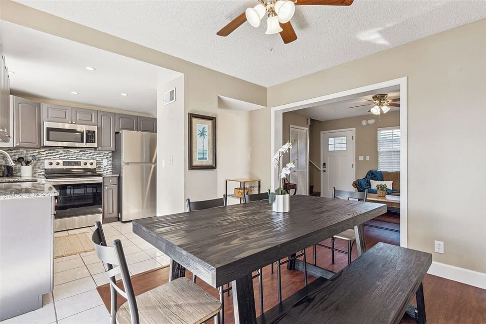 Gather around the dining area for your favorite meals