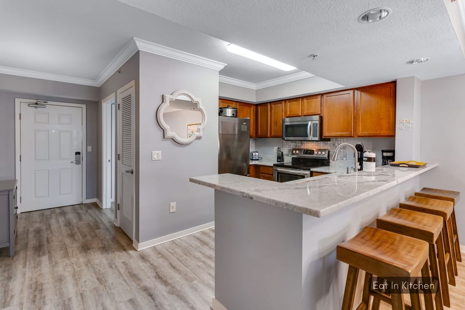 Open Concept Kitchen - Bar Seating for 4