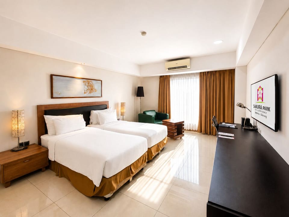 Deluxe Room, 2 Twin Beds | In-room safe, desk, blackout drapes, soundproofing