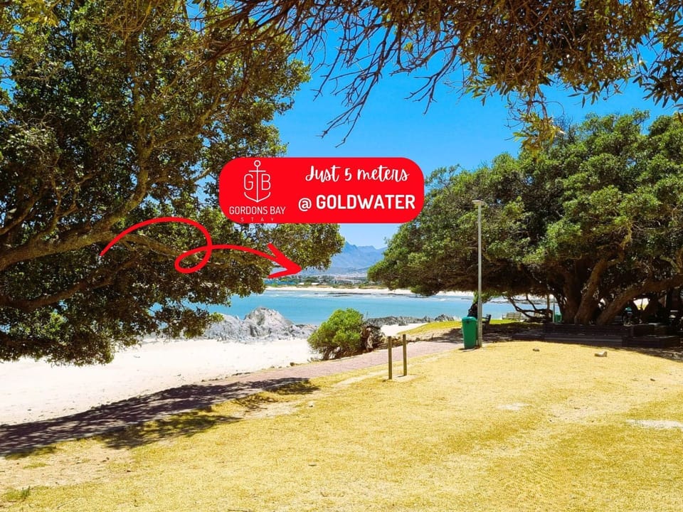 The location of the house from the beach