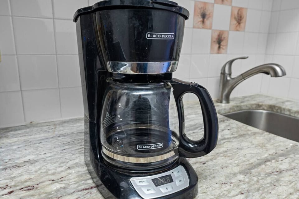 A standard coffeemaker is available for the coffee lovers in your group.