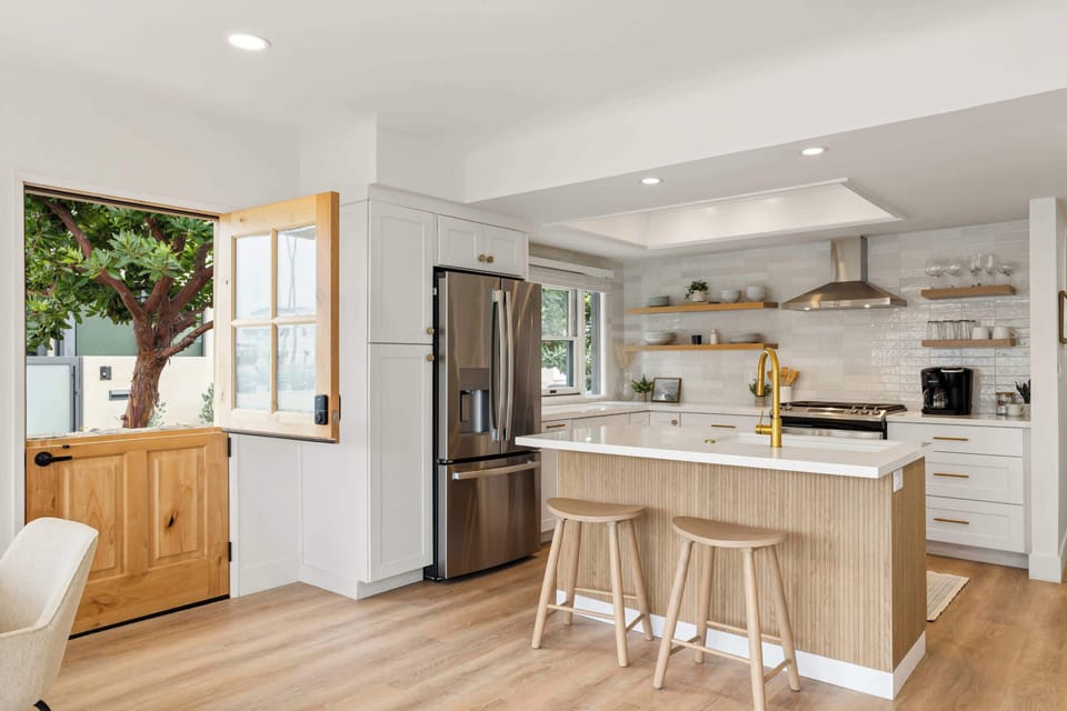Counter seating at the full kitchen 