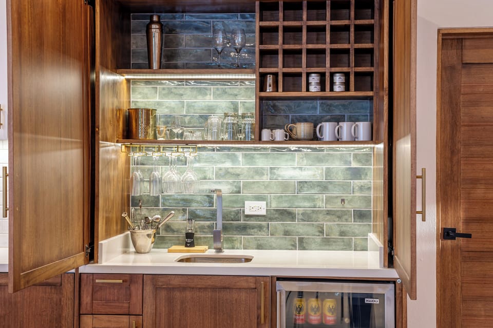 Close up of Wine and Coffee Bar area