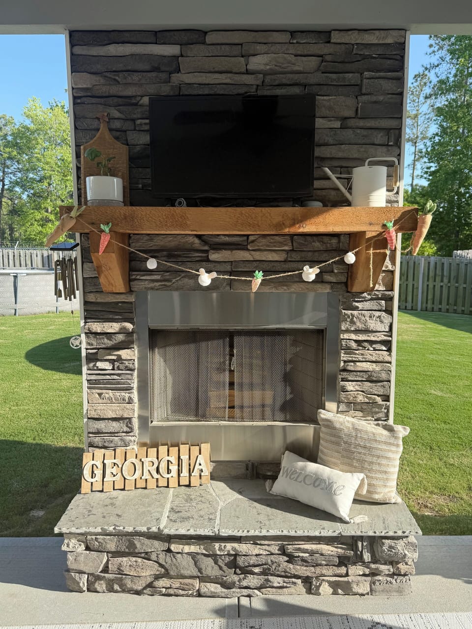 Outside Fireplace